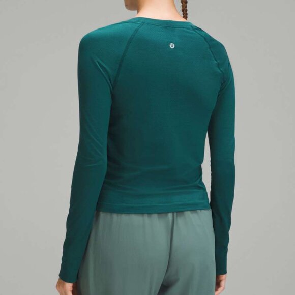 (0186) Lululemon Swiftly Tech Long-Sleeve Shirt 2.0 *Race Length Storm Teal Sz 2 - Picture 2 of 7
